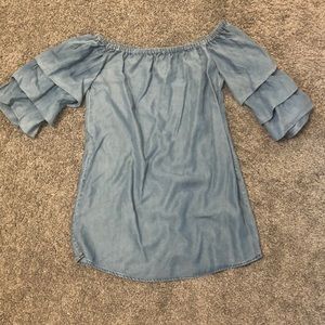 Denim Off the Shoulder dress, size S